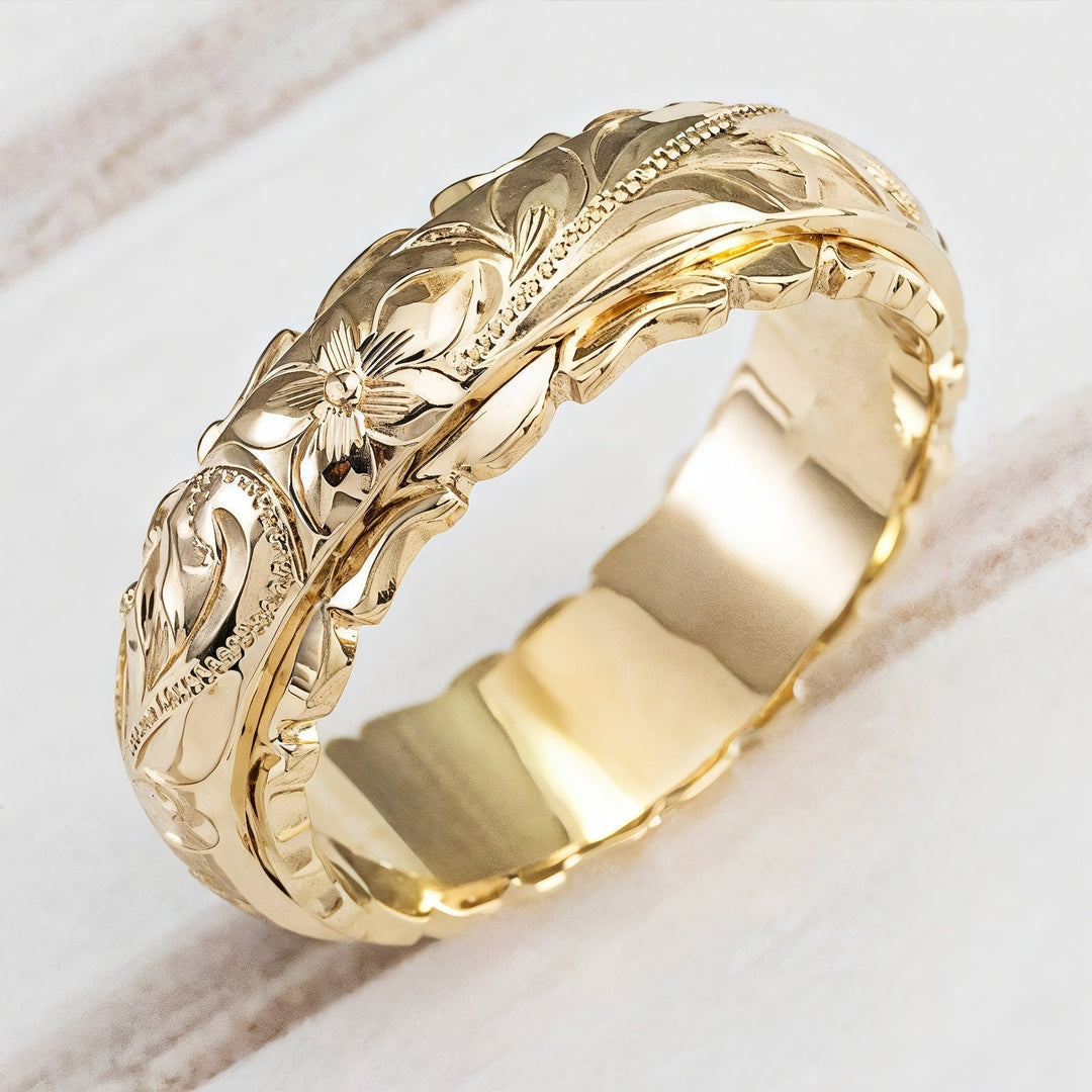 Vintage Gouden Bloemring