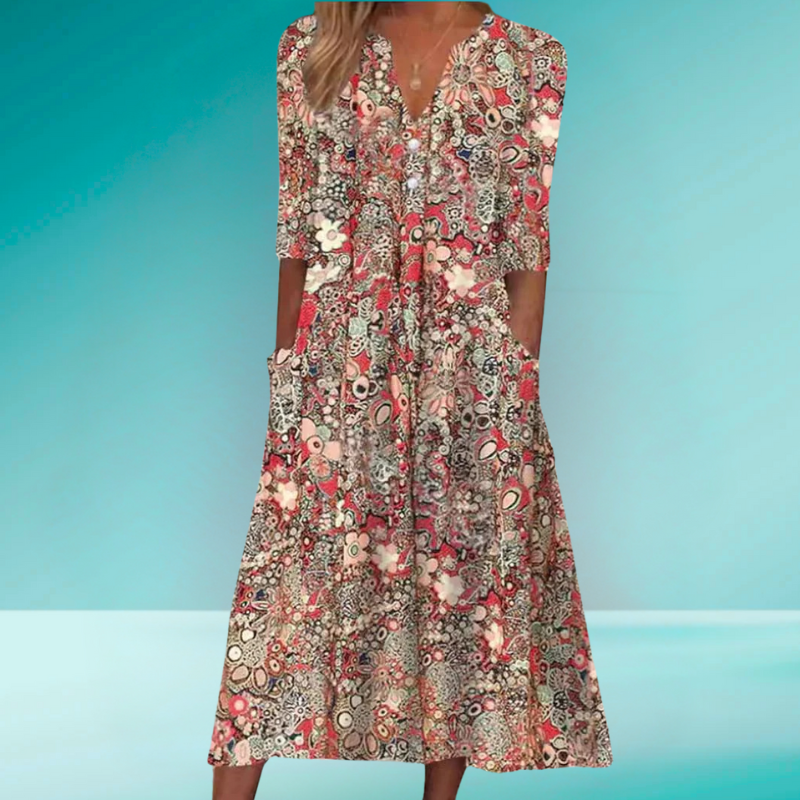 Andrea™ | Elegante Bloemen Shirtjurk
