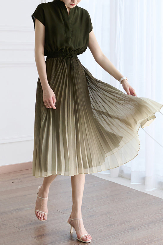 Ombre Plissé Jurk