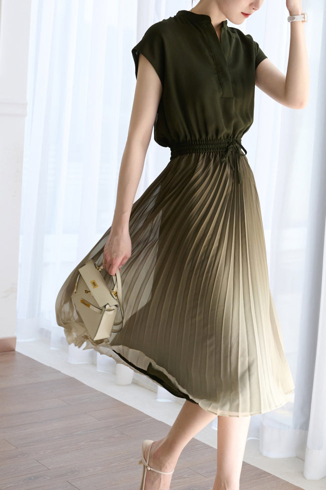 Ombre Plissé Jurk