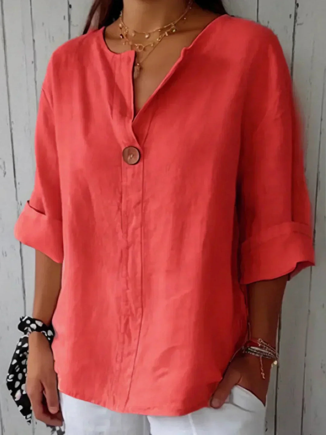 Jessa™ - Relaxed V-Neck Blouse