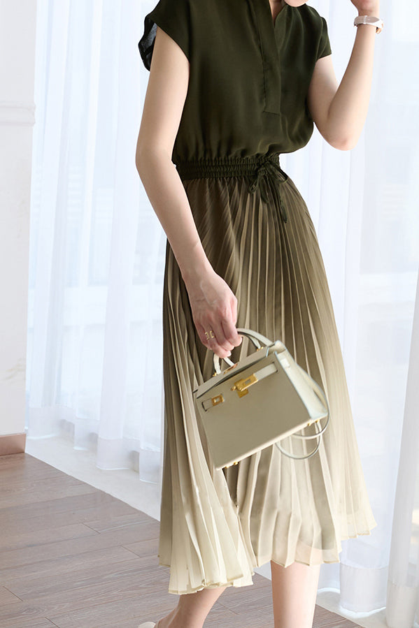 Ombre Plissé Jurk