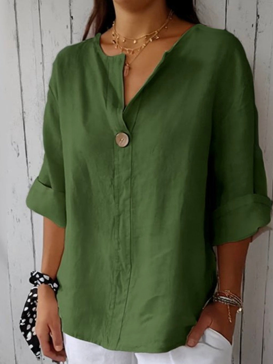 Jessa™ - Relaxed V-Neck Blouse