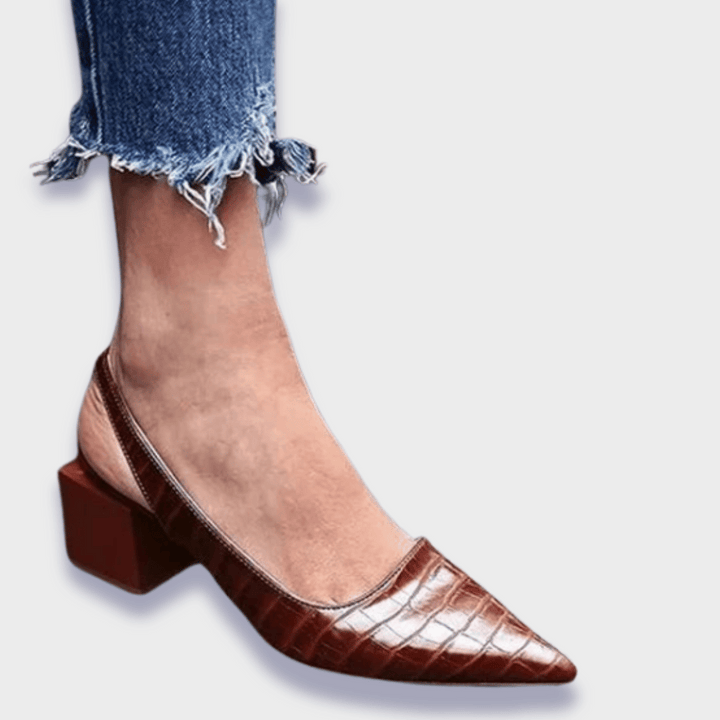 Heidi | Dames Orthopedische Faux Leren Hakken