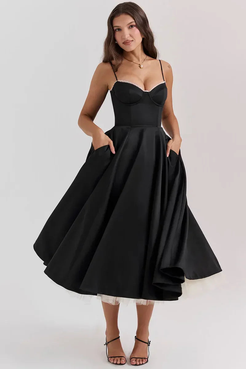 Cordelia | Elegant Tulle Detail Dress