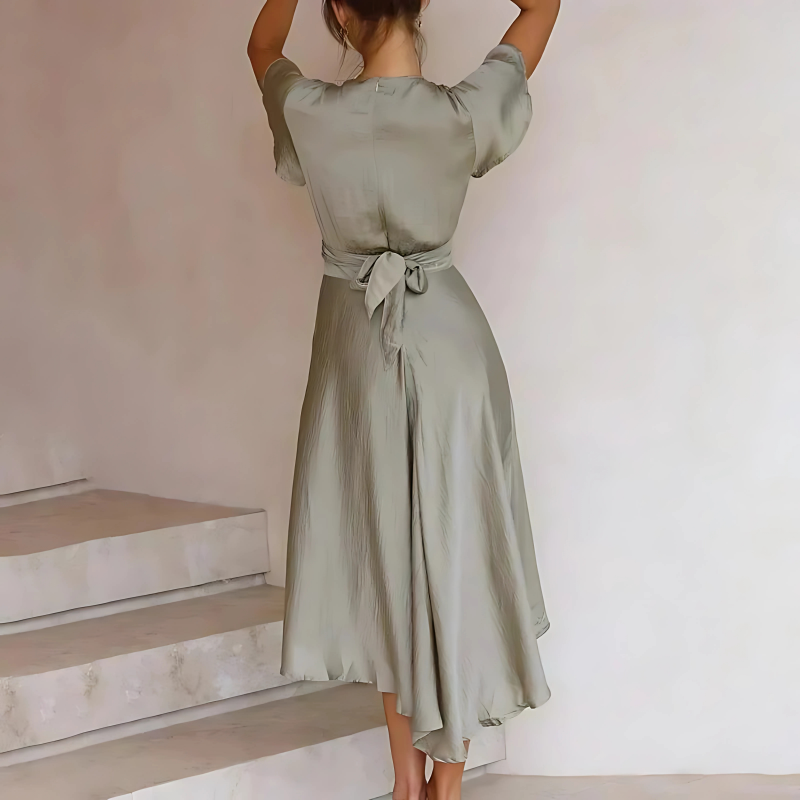 Colette vintage vloeiende jurk met retro uitstraling