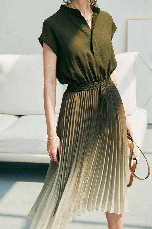 Ombre Plissé Jurk