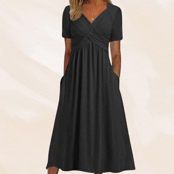 Mirella™ | Elegante V-hals Jurk
