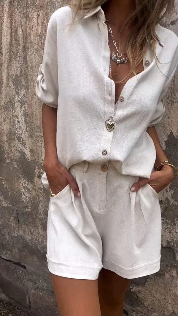 Ontspannen Zomer Set - Overhemd + Korte Broek