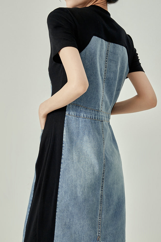 Lange Jurk met Denim