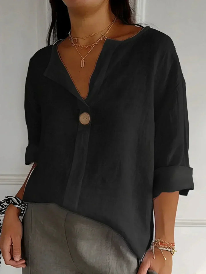 Jessa™ - Relaxed V-Neck Blouse
