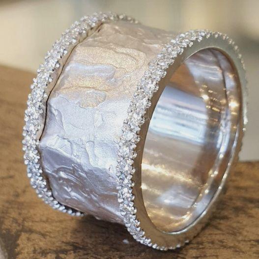 VINTAGE ZILVEREN ZIRCONIA RING