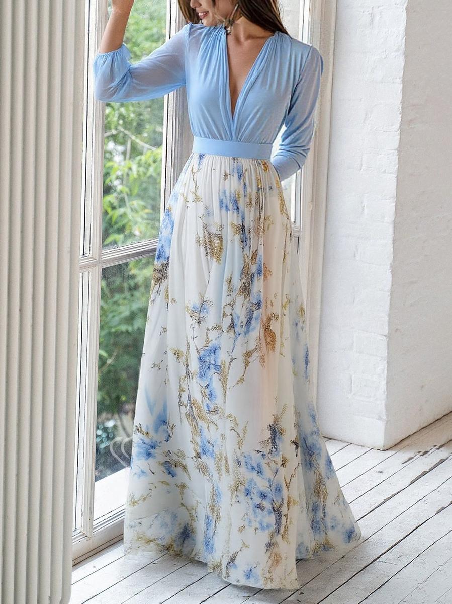 Harper™ | Striking Floral Print Maxi Dress