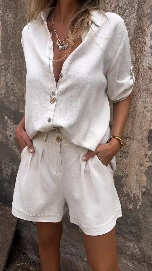 Ontspannen Zomer Set - Overhemd + Korte Broek