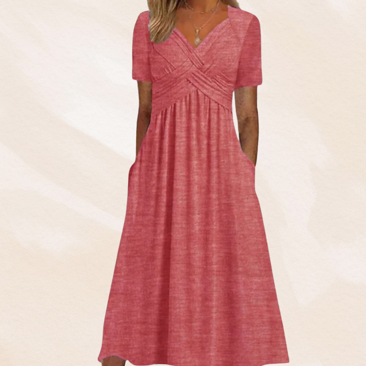 Mirella™ | Elegante V-hals Jurk
