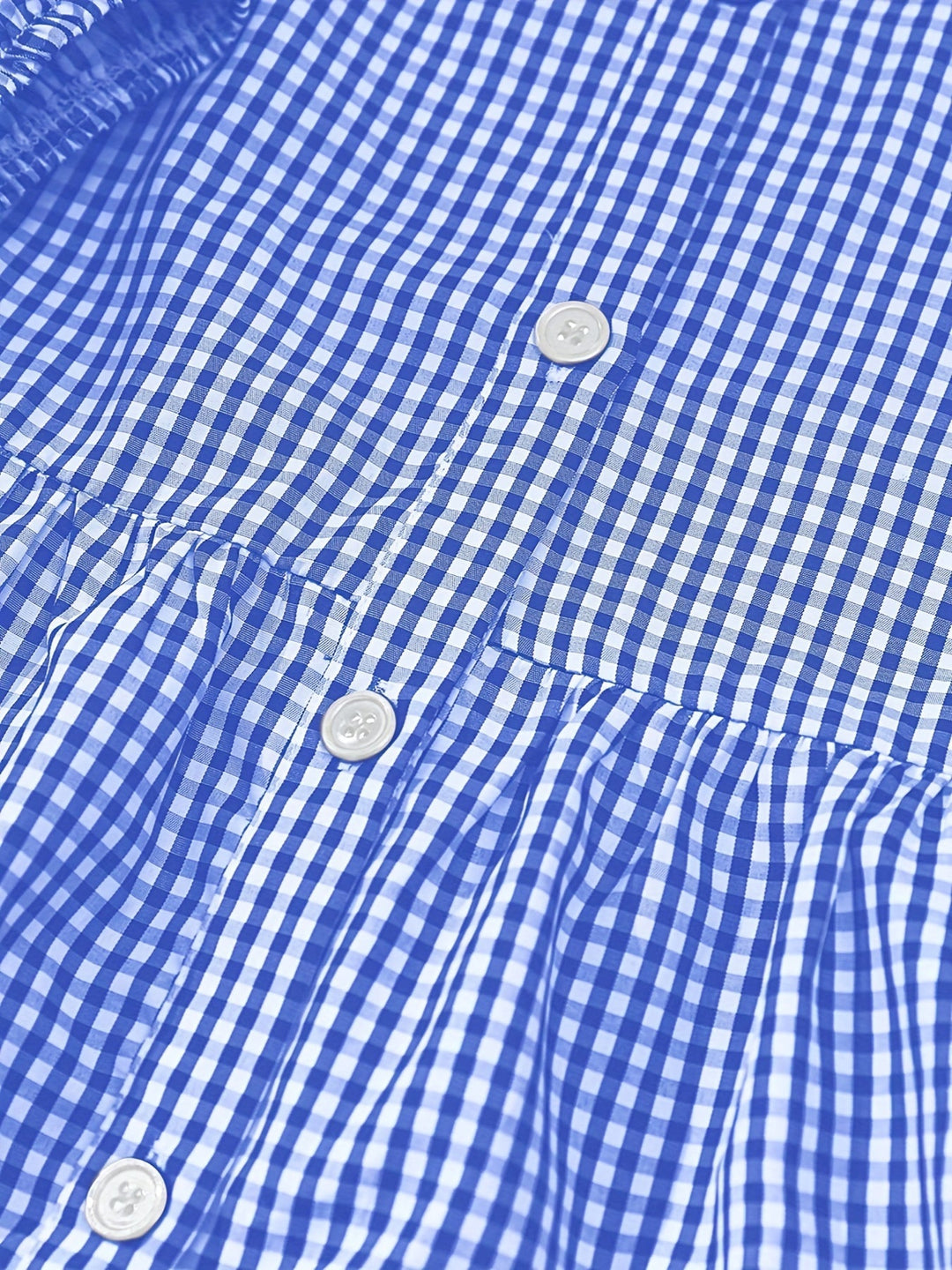 Rose | Gingham Button-Up Tiered Dress