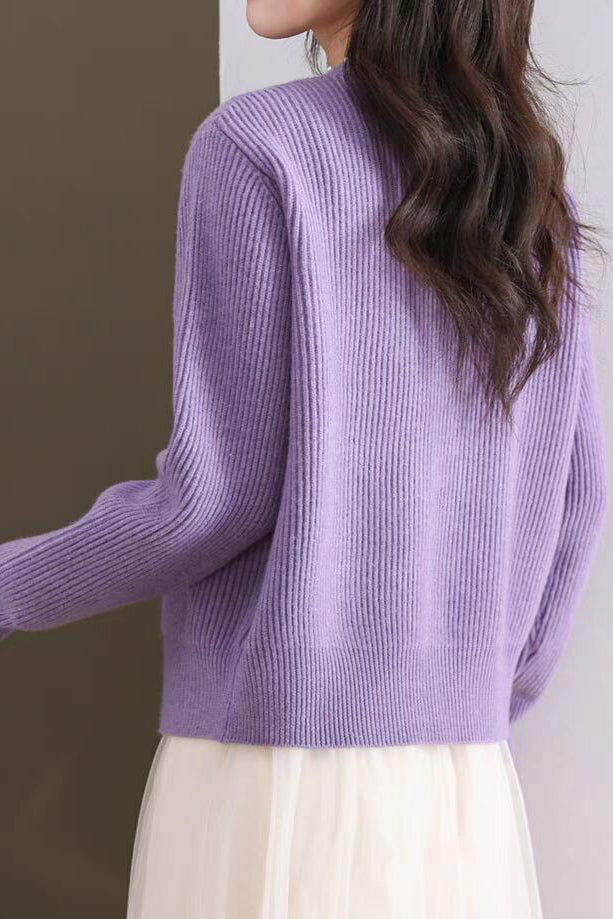Gebreide Sweater Cardigan met Parels