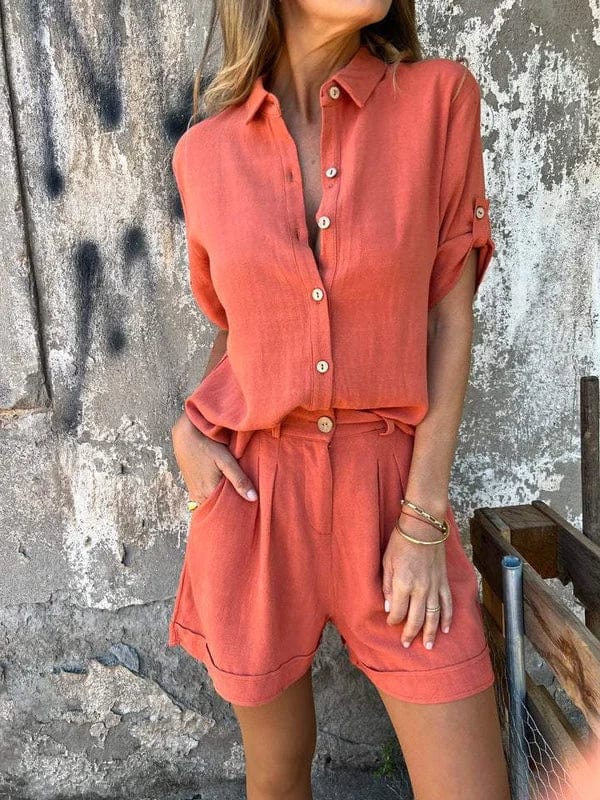Ontspannen Zomer Set - Overhemd + Korte Broek