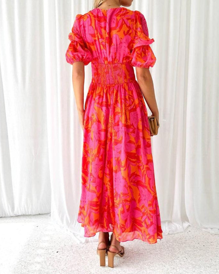 DERANA - MAXI DRESS IN PINK RED