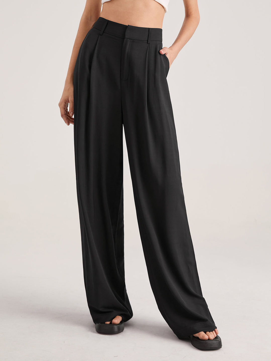 Plus Size Broek met Hoge Taille
