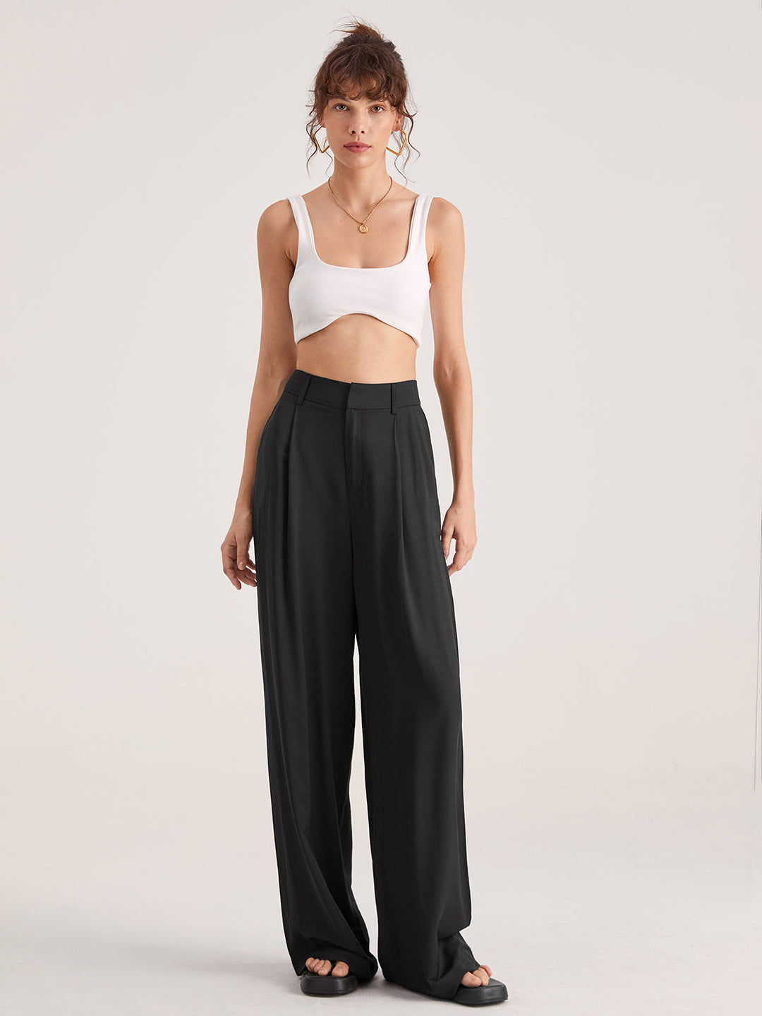 Plus Size Broek met Hoge Taille