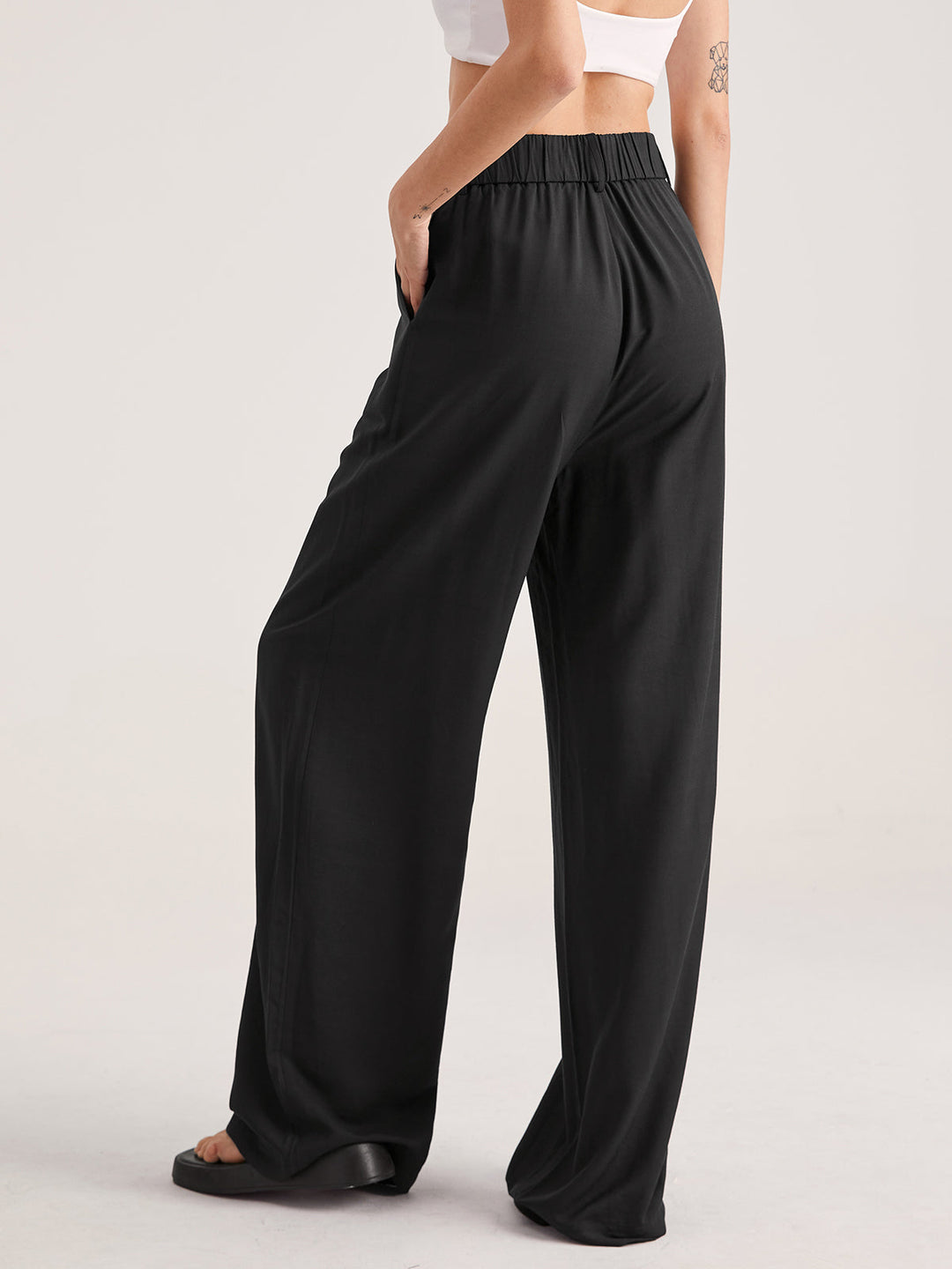 Plus Size Broek met Hoge Taille