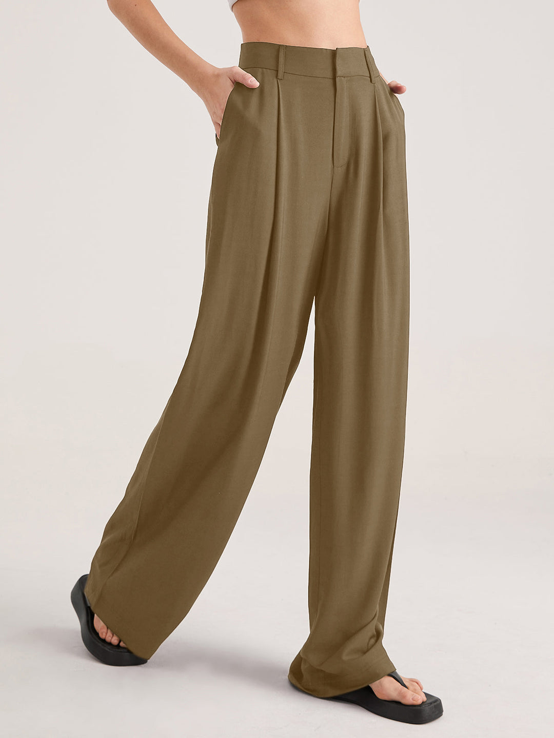 Plus Size Broek met Hoge Taille