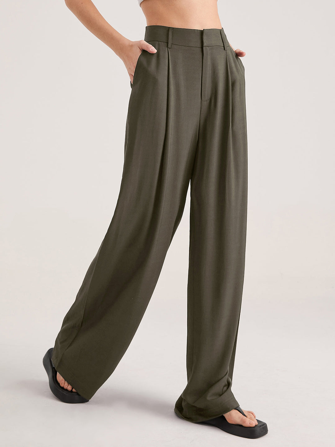 Plus Size Broek met Hoge Taille