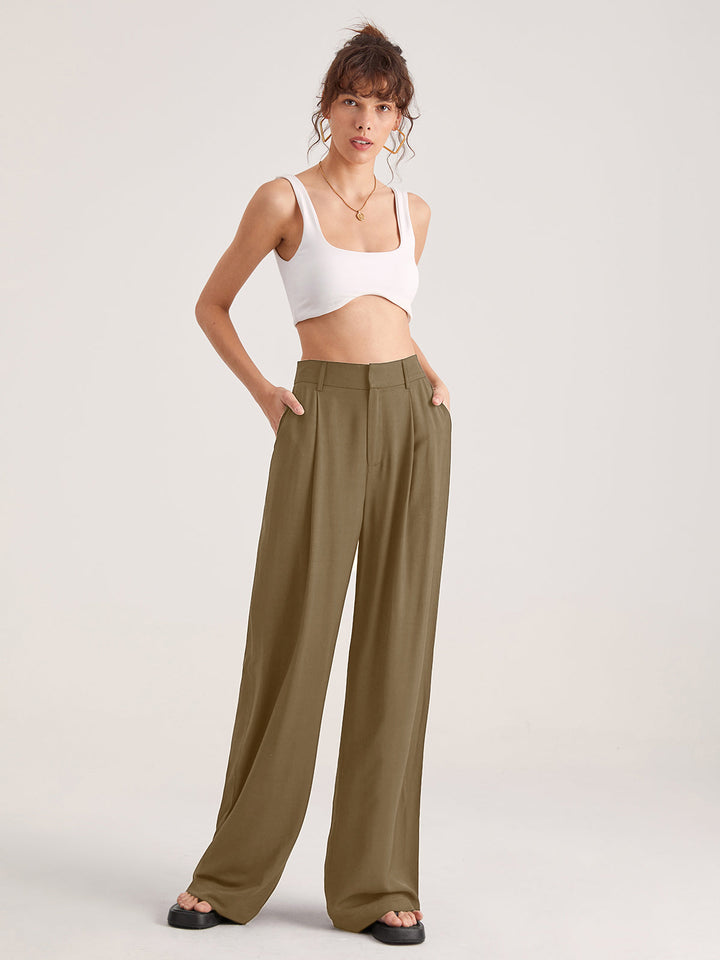 Plus Size Broek met Hoge Taille