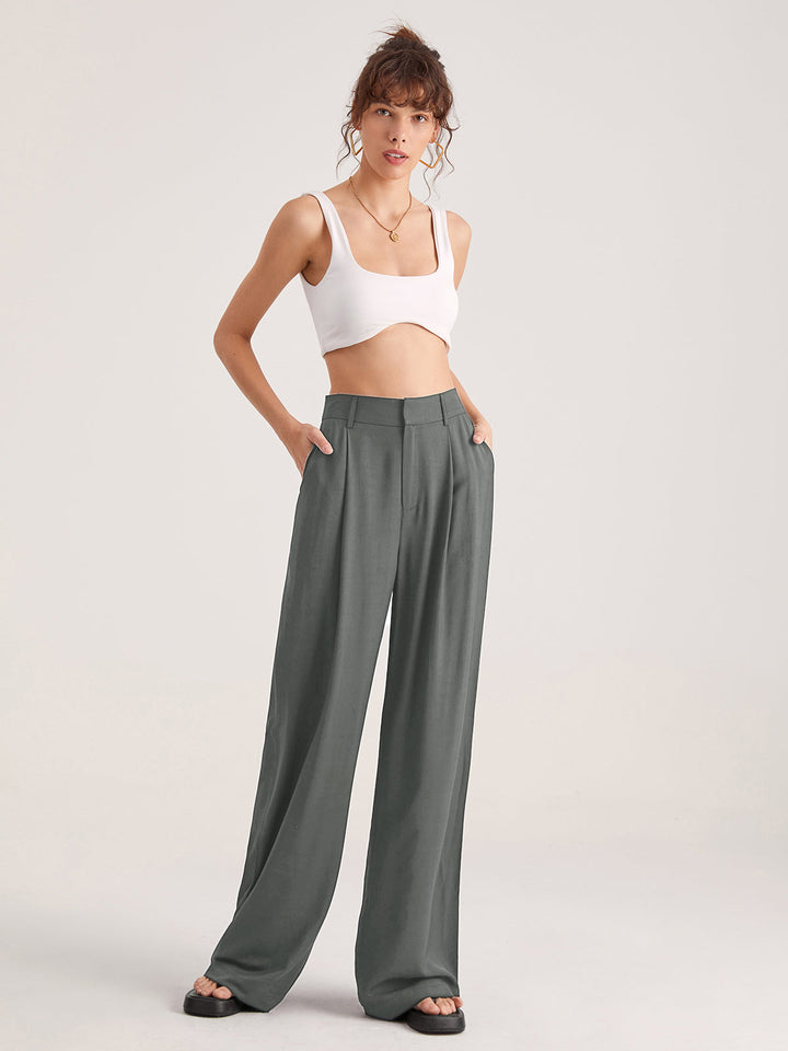 Plus Size Broek met Hoge Taille