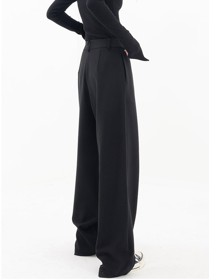 Asymmetrische Brede Pantalon met Lage Knopen