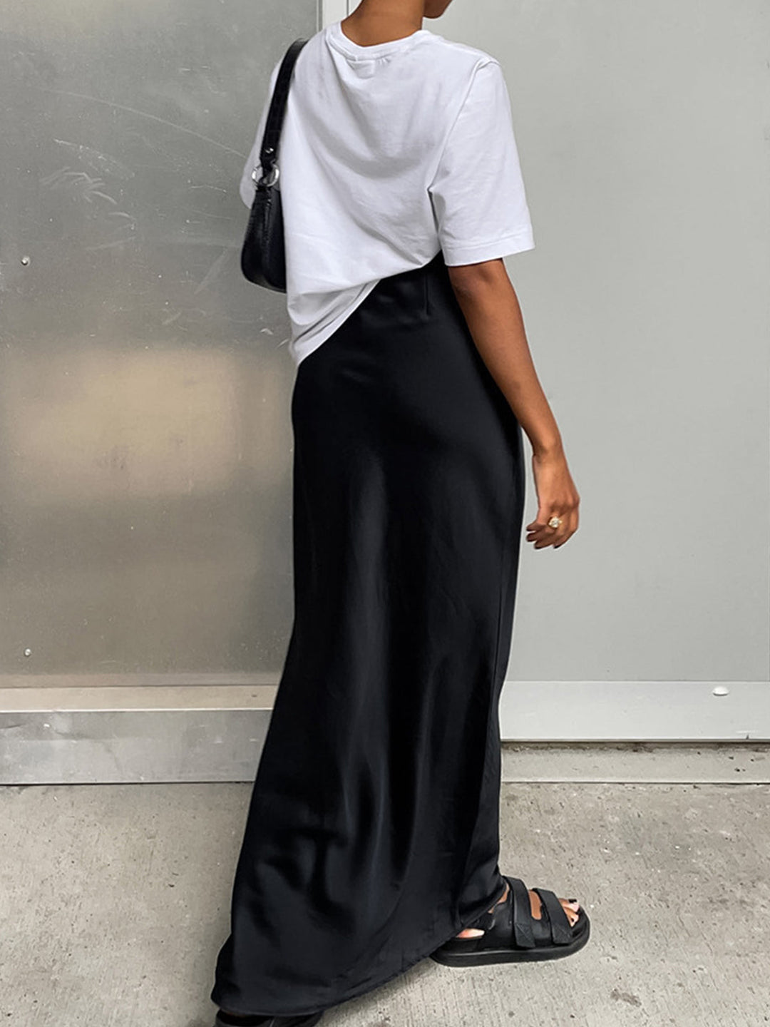 Elegante Satijnen Maxi Rok