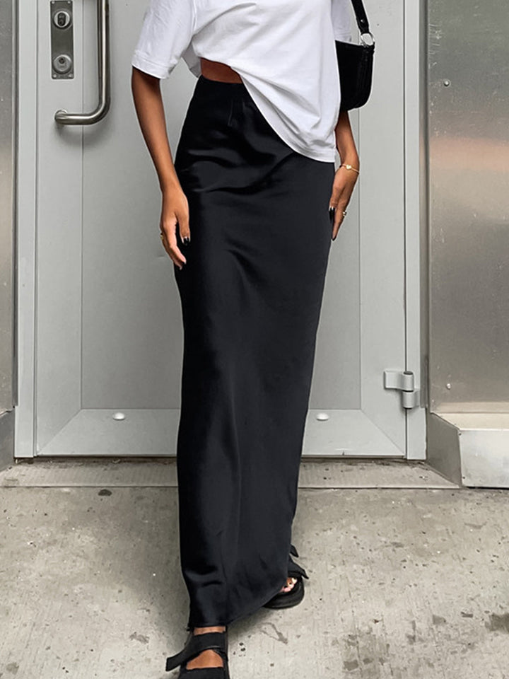 Elegante Satijnen Maxi Rok