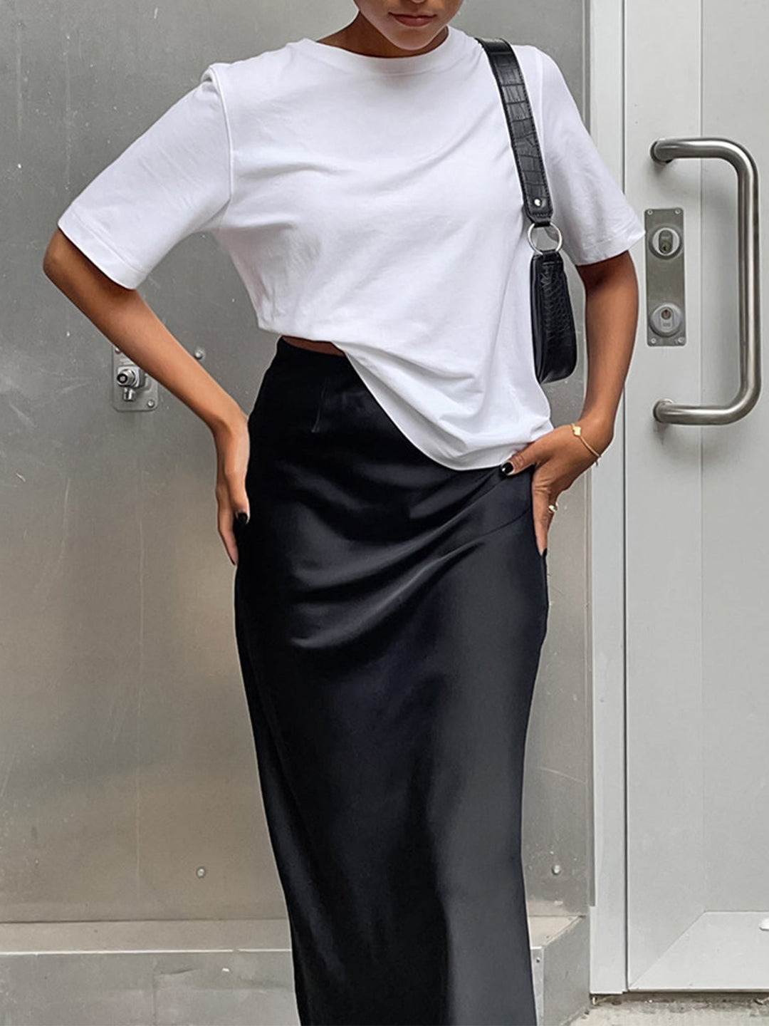 Elegante Satijnen Maxi Rok