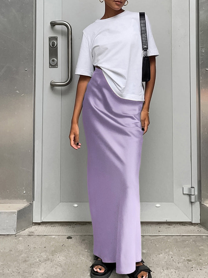 Elegante Satijnen Maxi Rok