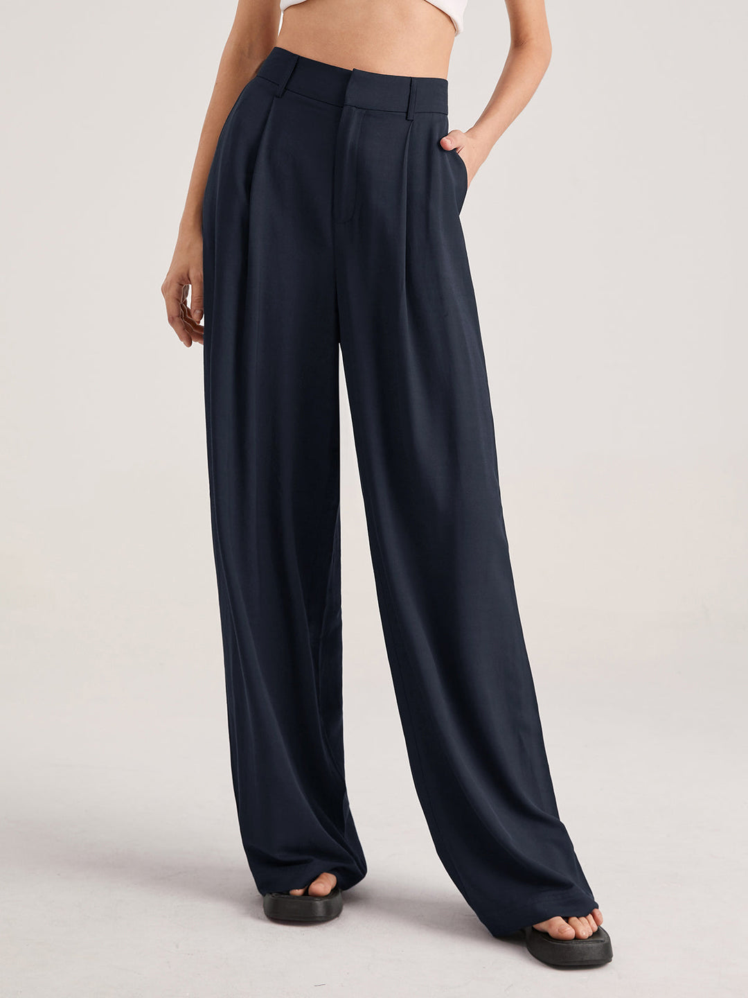 Plus Size Broek met Hoge Taille