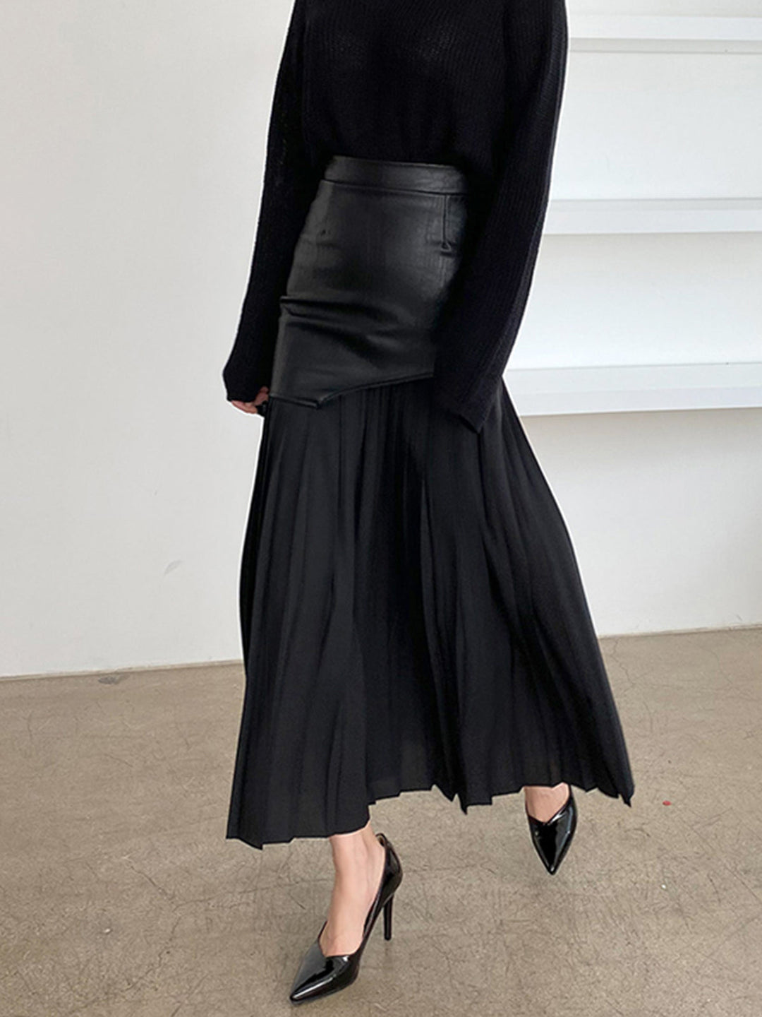 Chiffon Geplooide Midi Rok