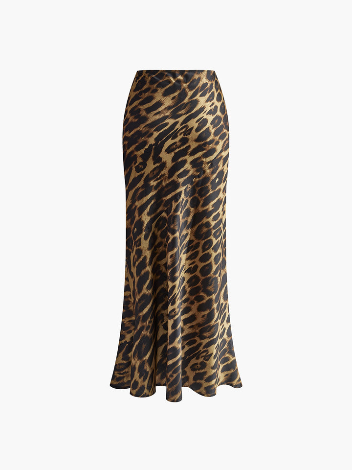 Elegante Maxi Rok met Luipaardprint