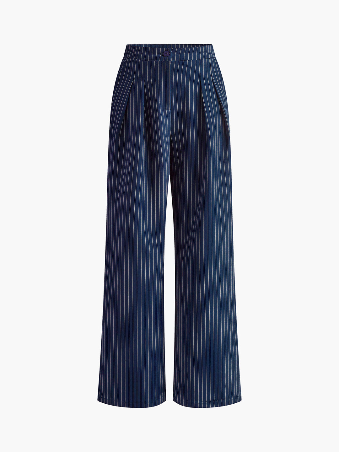 Gestreepte Wijde Broek met Plooien