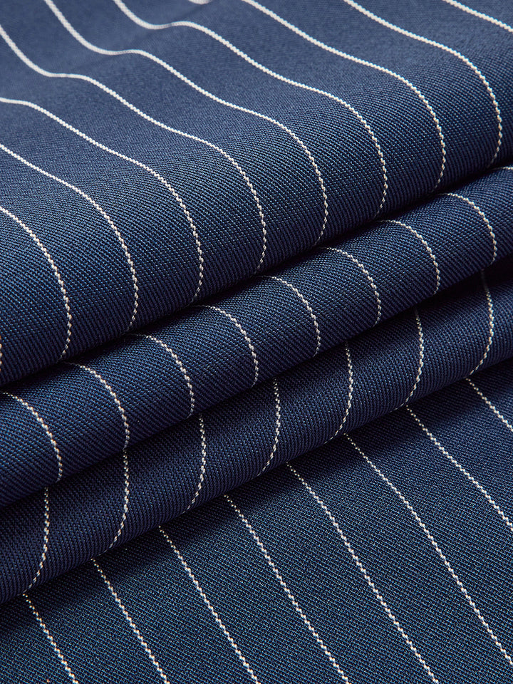 Gestreepte Wijde Broek met Plooien