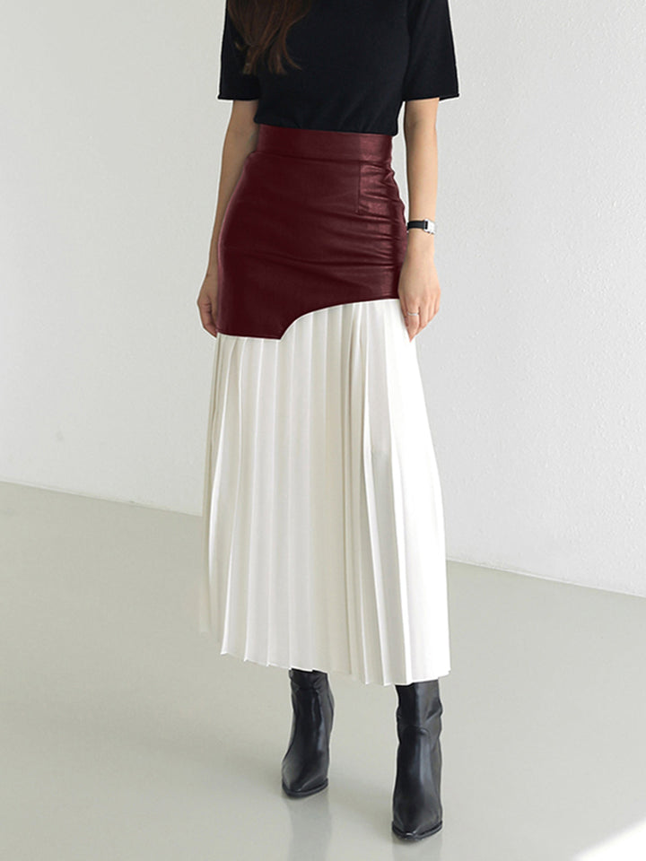Chiffon Geplooide Midi Rok