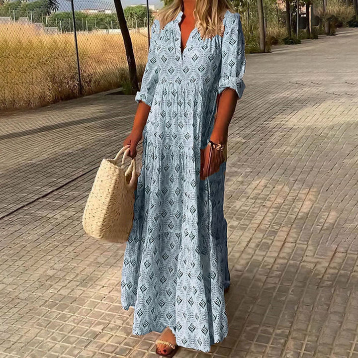 Vivian | Printed Boho Maxi Dress