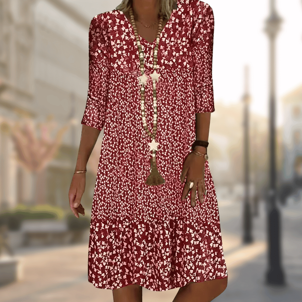 Ursula | Floral Print Midi Dress