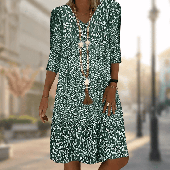 Ursula | Floral Print Midi Dress