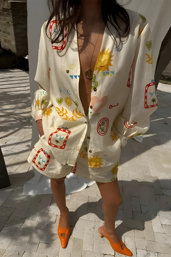 LACEY | SET MET LANGE MOUWEN EN SHORTS