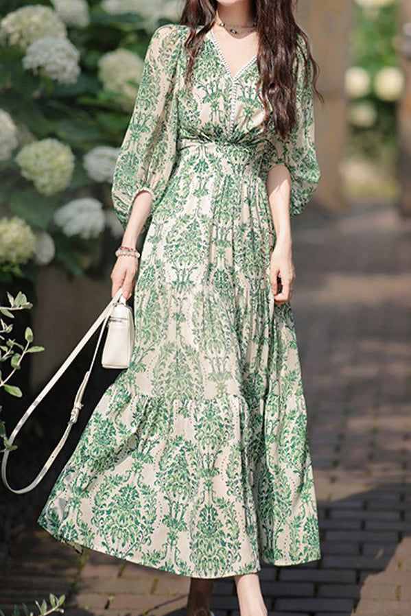 Bloemenprint Chiffon Jurk