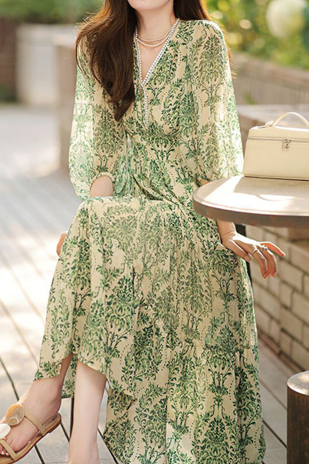Bloemenprint Chiffon Jurk