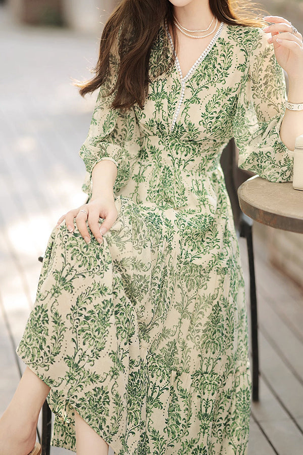 Bloemenprint Chiffon Jurk