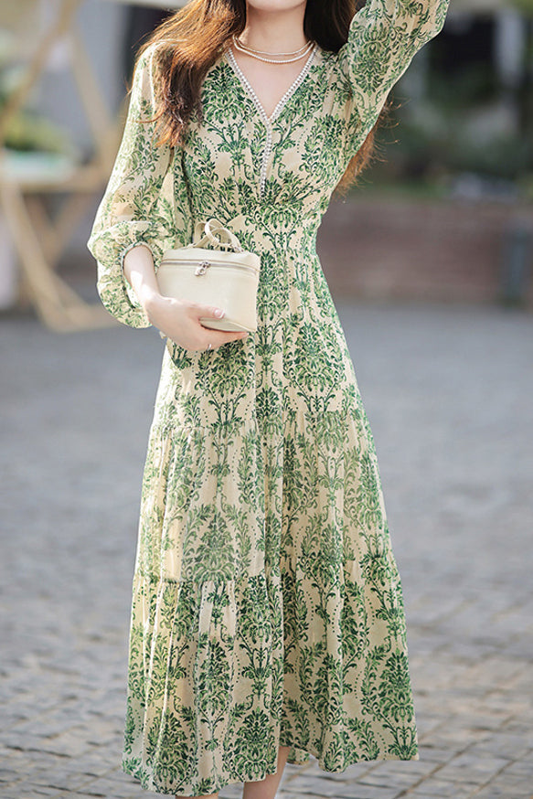 Bloemenprint Chiffon Jurk