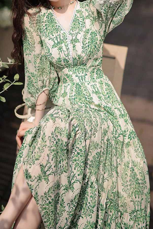 Bloemenprint Chiffon Jurk